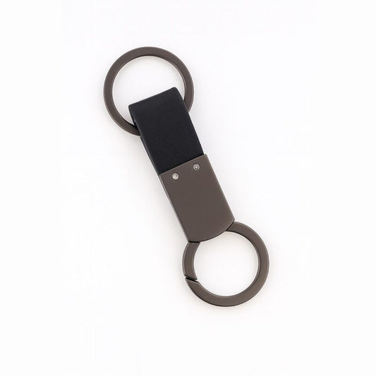 KEY KEEPER ? Elegant PU Leather & Metal Durable Keychain with Sleek Design