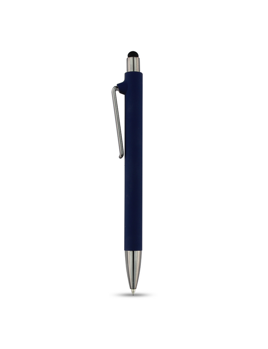 SPLENDID PEN – Versatile Rubberized Barrel Pen with Stylus and Semi-Gel Ink