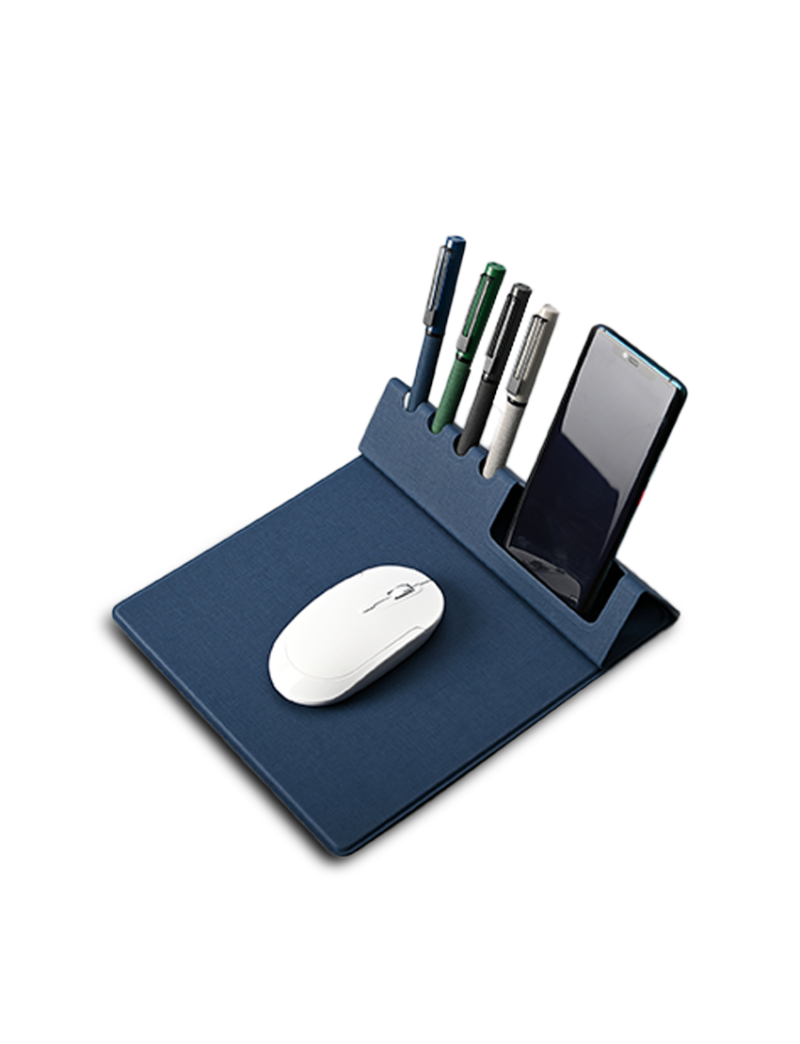 PAD ORGANIZER – Versatile Mouse Pad with Desktop Organizer for Pens and Business Cards