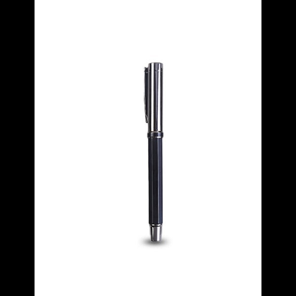 ALLURE ROLLER PEN Black – Luxury Octagon Sided Metal Pen with Gunblack Accents