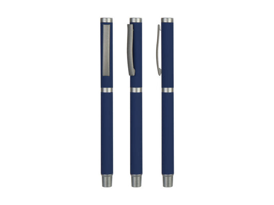 SLIM ROLLER – Stylish Metal Rollerball Pen with Rubberized Finish