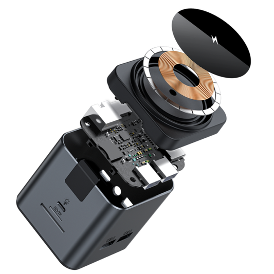 8n1 HUB ? Gunmetal Multi-Port Charging Hub with Integrated MagSafe Wireless Charging & 100W Type-C Power