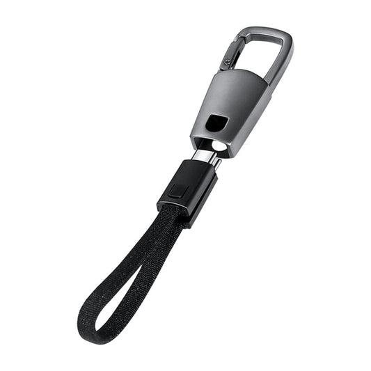 KEYHOLE ? Compact Zinc Alloy USB-C to USB-C Cable with 60W Fast Charging, Data Transfer & Stylish Keychain Design