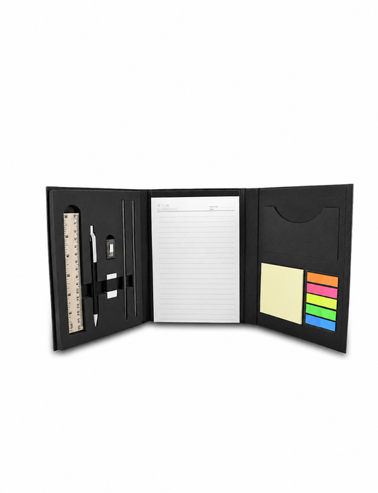 TRI-FOLD STATIONERY SET – All-in-One Stationery Organizer with Craft Paper Cover