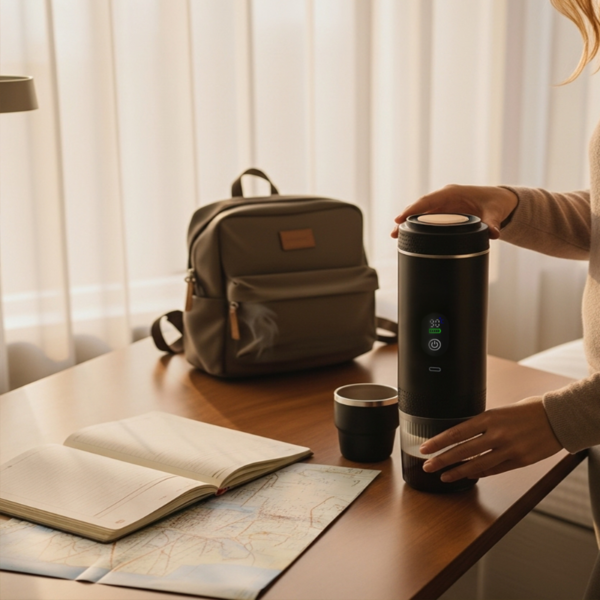 ESPRESSO-GO-SET ? Compact 3-in-1 Coffee Maker with Battery Power, Dual Brew Modes & Dual Espresso Cups for On-the-Go Brewing