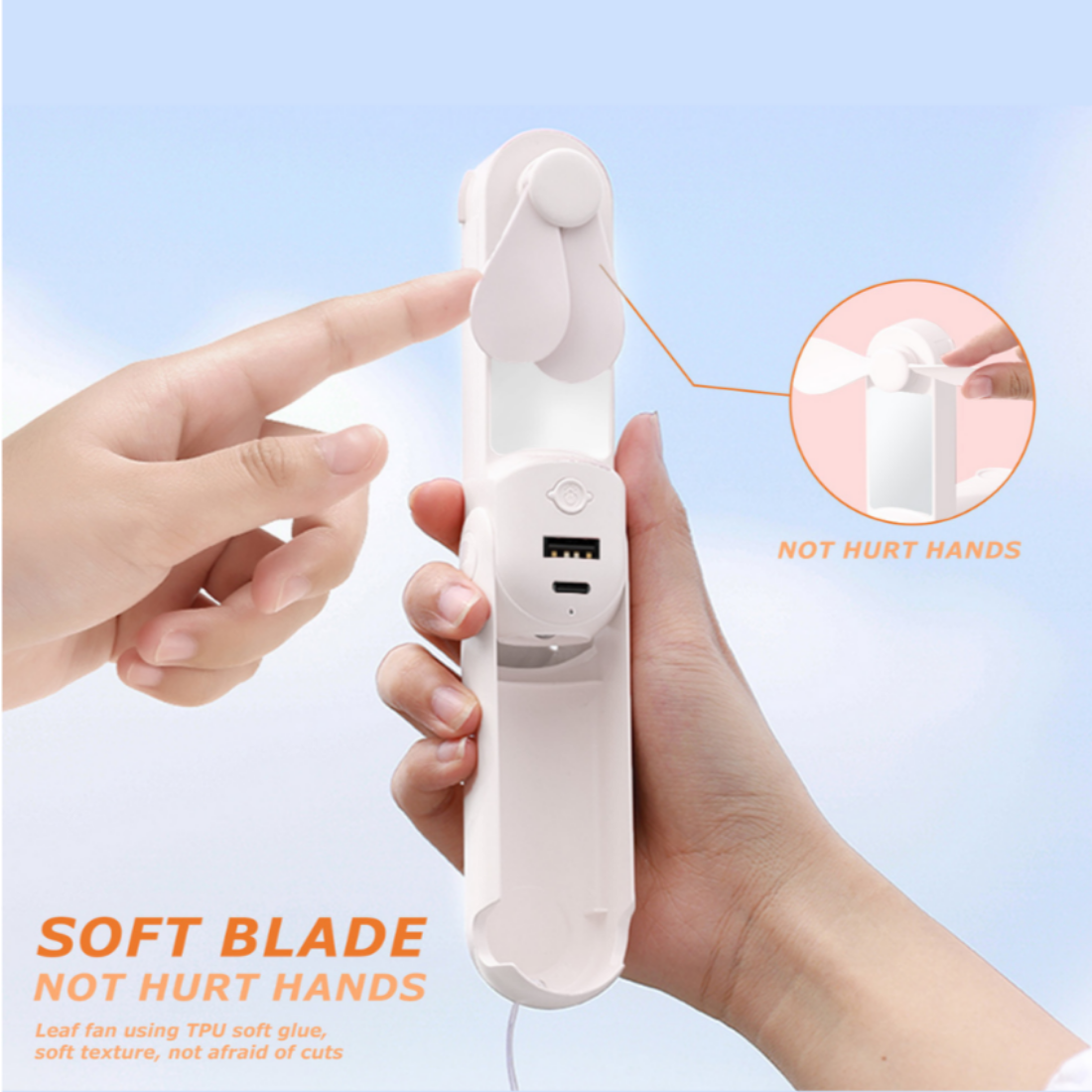 Torchy Light- Mini Portable and rechargeable fan