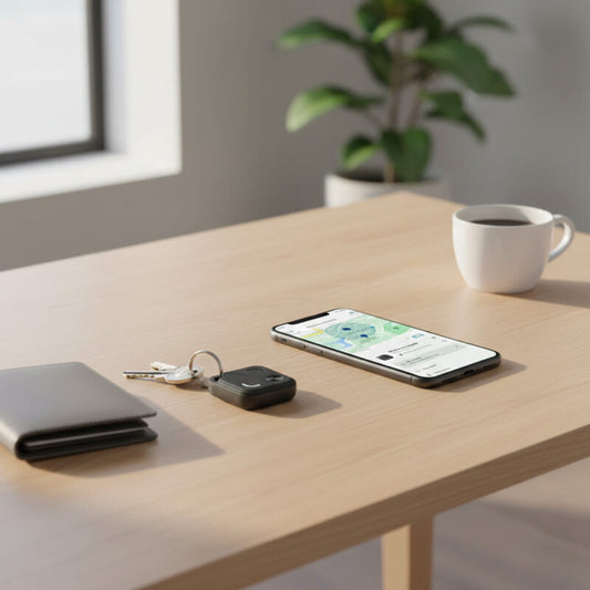 VIBE TAG ? Sleek Matte Finish Dual Tracking Key Finder with Apple Find My &amp; Google Hub Support, 1-Year Battery Life