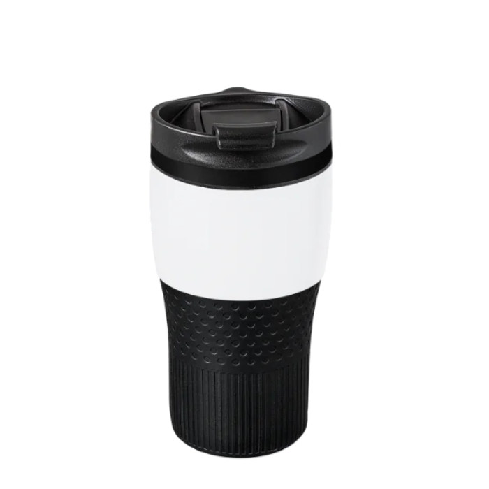 BAYAMO MEZZO Black – Premium 320ml Double Wall Thermal Mug with Customizable Grip