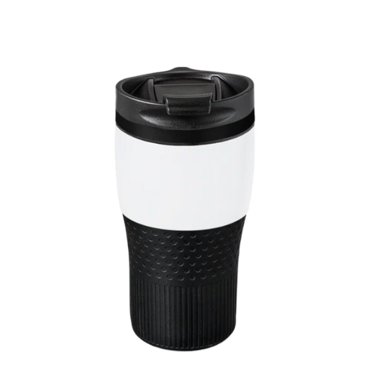 BAYAMO MEZZO Black – Premium 320ml Double Wall Thermal Mug with Customizable Grip