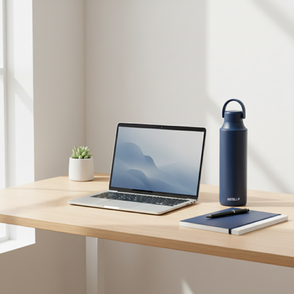 FLASKEE SET – Premium Powder-Coated Double-Wall Stainless Steel Cups (600ml & 300ml) with Interchangeable Lids & Adjustable Straw