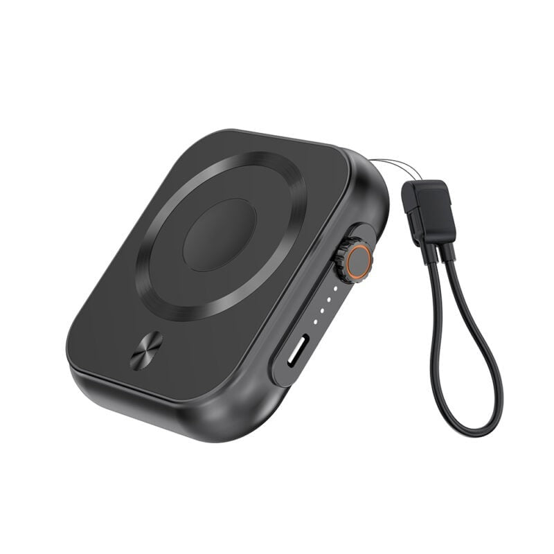 IPOWER-PRO – Compact 5000mAh Power Bank with 20W Fast Type-C Output & Wireless Charging for Earbuds and Apple Watch