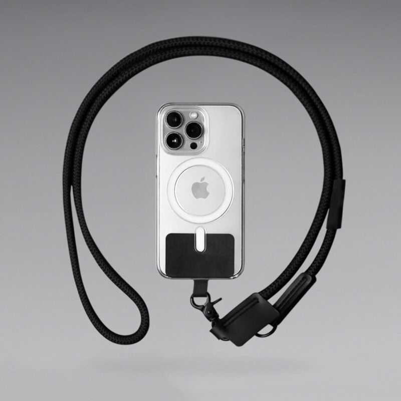 PHONE STRAP ? Eco-Friendly Recycled Polyester Phone Holder with Insert Card and 120cm Lanyard