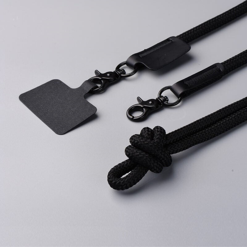 PHONE STRAP ? Eco-Friendly Recycled Polyester Phone Holder with Insert Card and 120cm Lanyard