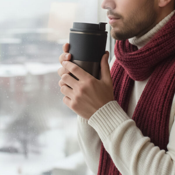 COZY TUMBLER Mug – Stylish 420ml Stainless Steel Double-Wall Mug for Hot & Cold Drinks with Lasting Insulation