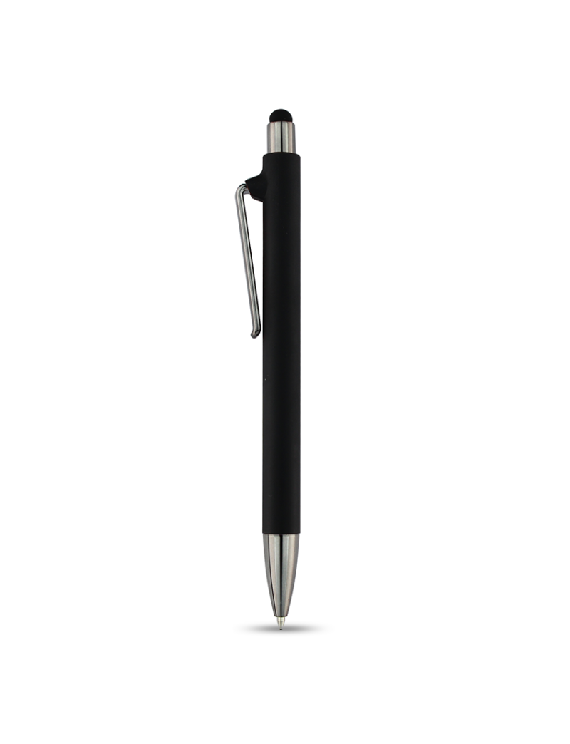 SPLENDID PEN – Versatile Rubberized Barrel Pen with Stylus and Semi-Gel Ink