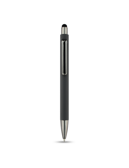 SPLENDID PEN – Versatile Rubberized Barrel Pen with Stylus and Semi-Gel Ink