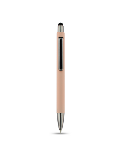 SPLENDID PEN – Versatile Rubberized Barrel Pen with Stylus and Semi-Gel Ink