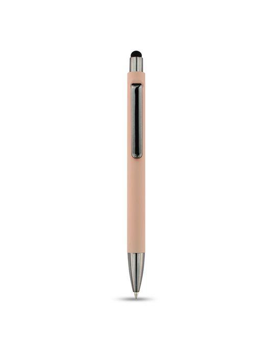 SPLENDID PEN – Versatile Rubberized Barrel Pen with Stylus and Semi-Gel Ink