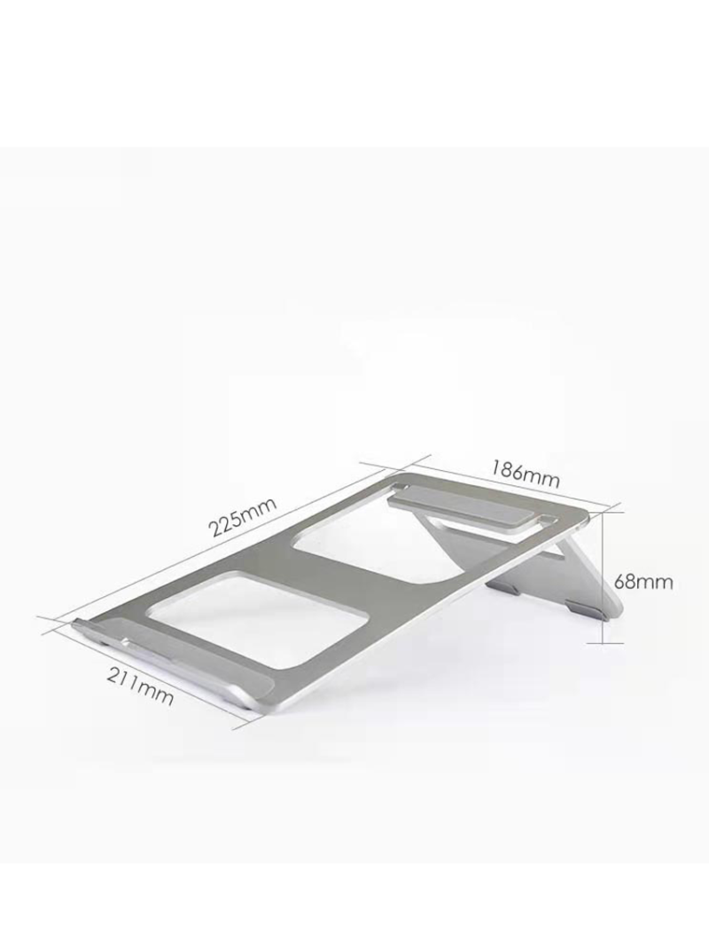 ALU LAPPY HOLDER – Ergonomic Aluminum Laptop Holder with Rubber Pads for Stability