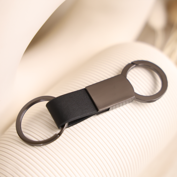 KEY KEEPER ? Elegant PU Leather & Metal Durable Keychain with Sleek Design
