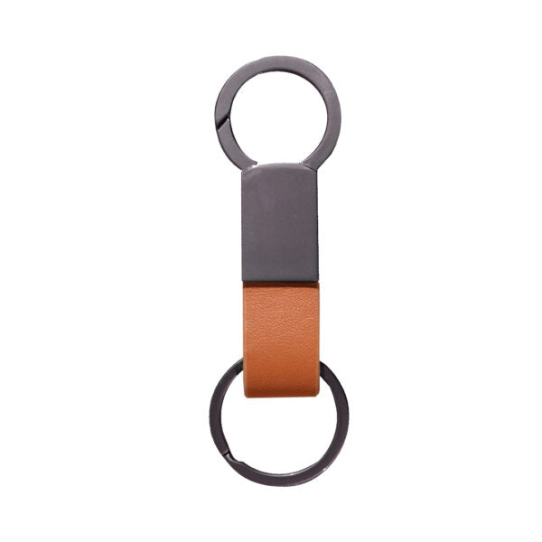 KEY KEEPER ? Elegant PU Leather & Metal Durable Keychain with Sleek Design
