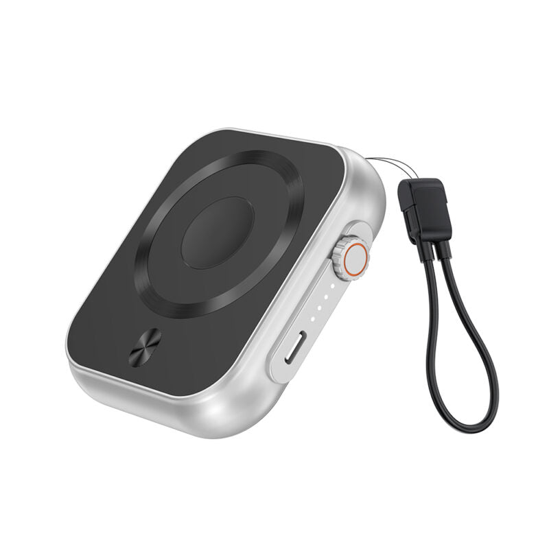 IPOWER-PRO – Compact 5000mAh Power Bank with 20W Fast Type-C Output & Wireless Charging for Earbuds and Apple Watch