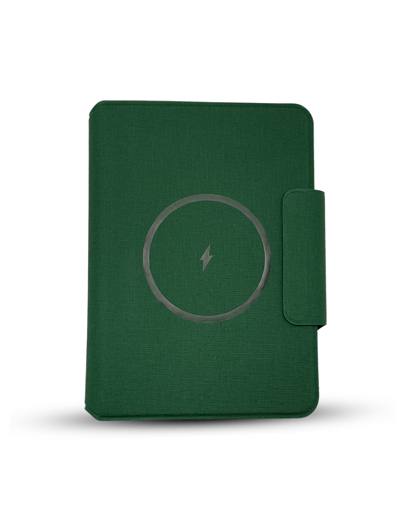 POWER NOTE with FLAP – Wireless Charging Notebook with 5000mAh Power Bank