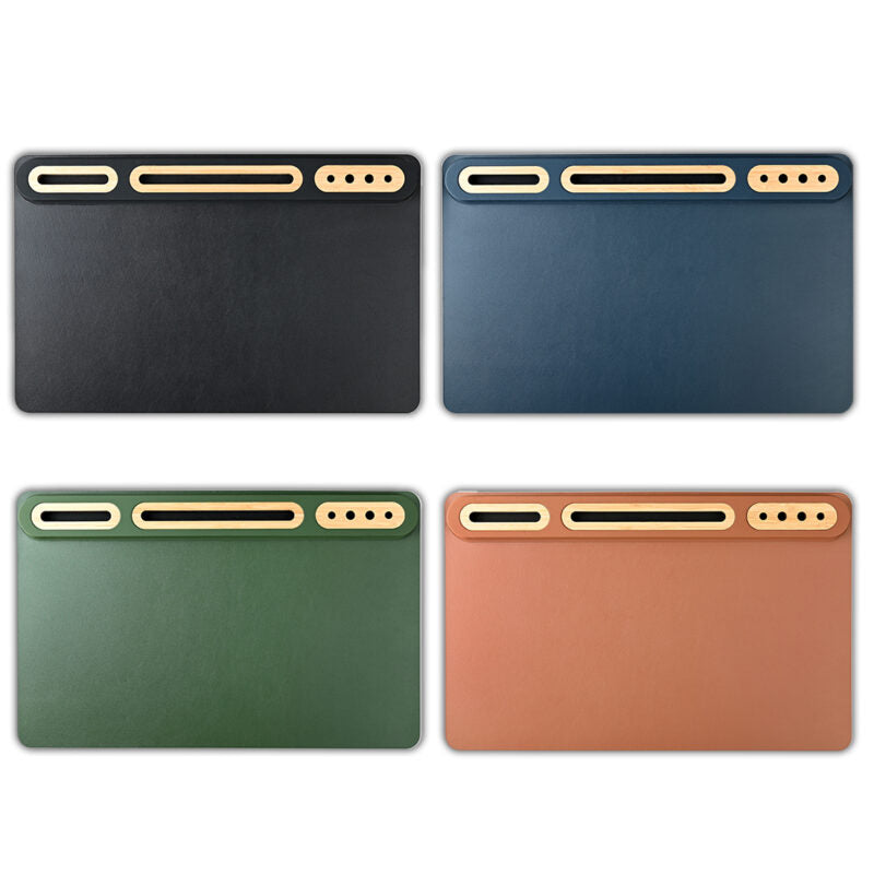 SOFTIDESK ORGANIZER – Eco-Friendly Desk Mat with Bamboo Holders for Ultimate Organization