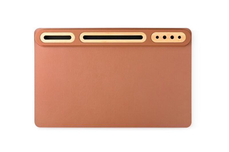 SOFTIDESK ORGANIZER – Eco-Friendly Desk Mat with Bamboo Holders for Ultimate Organization