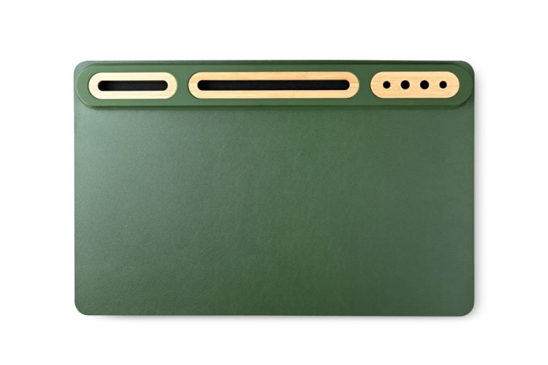 SOFTIDESK ORGANIZER – Eco-Friendly Desk Mat with Bamboo Holders for Ultimate Organization