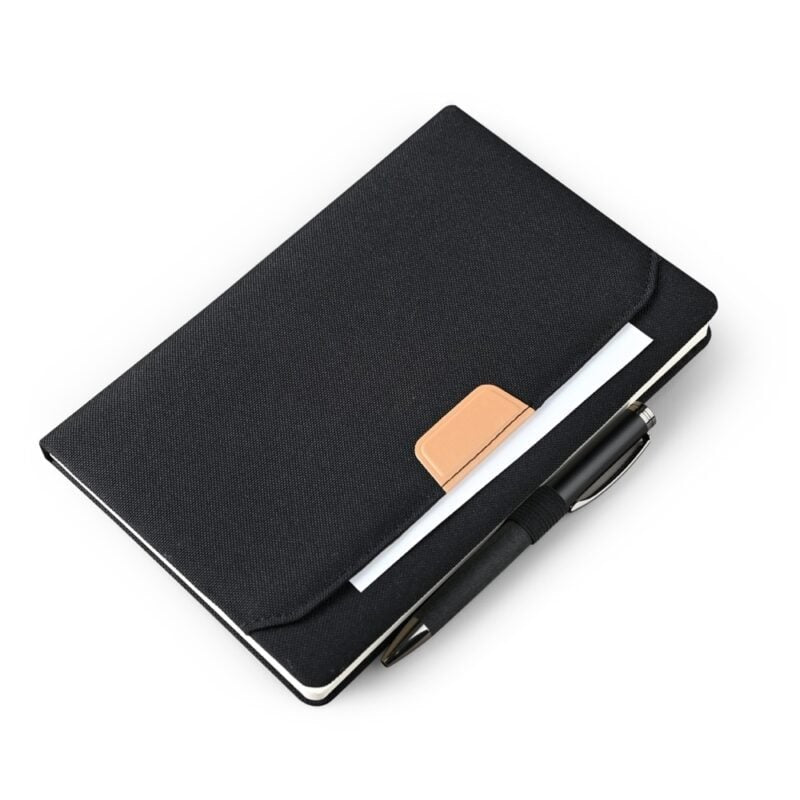 RPET NOTE – Eco-Friendly A5 Notebook with 96 Sheets, Pocket, and Pen Holder