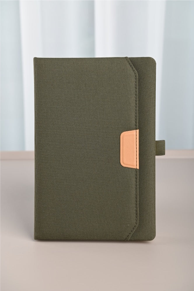 RPET NOTE – Eco-Friendly A5 Notebook with 96 Sheets, Pocket, and Pen Holder