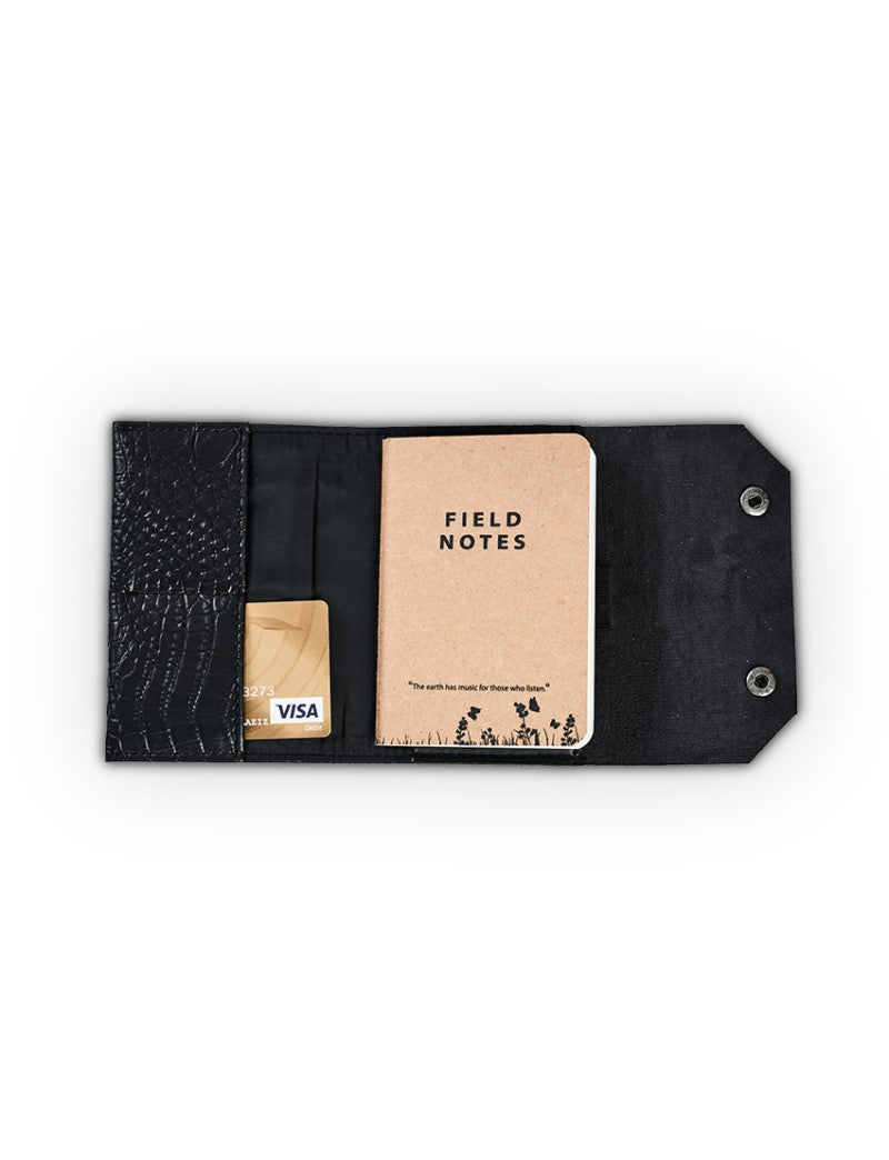 CROCO PASSPORT – Luxurious Crocodile Leatherette Passport Holder with Notepad