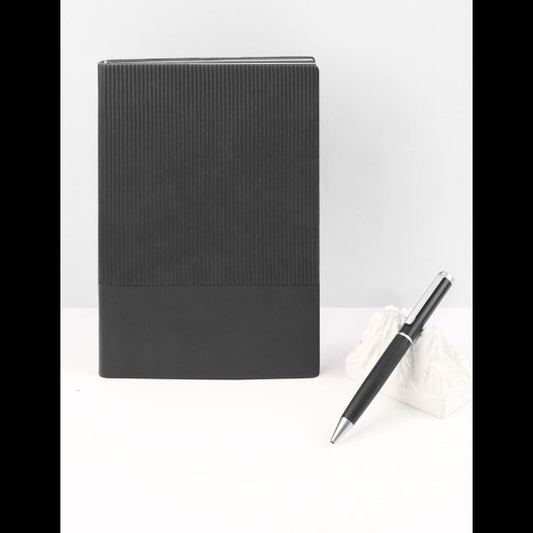 AGENDA – Classy Soft PU Notebook with 120 Sheets in Unique Corrugated Design