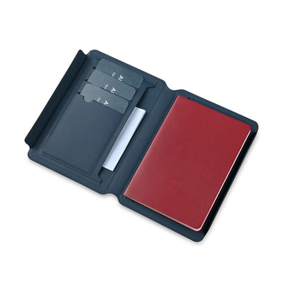 PASSPORT CASE PLUS ? Elegant Magnetic Closure Passport Holder with Recycled PU for Secure Travel Organization