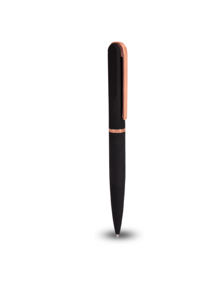 METAL PEN – Premium Stainless Steel Twist Pen with Rubberized Coating and Chrome Accents