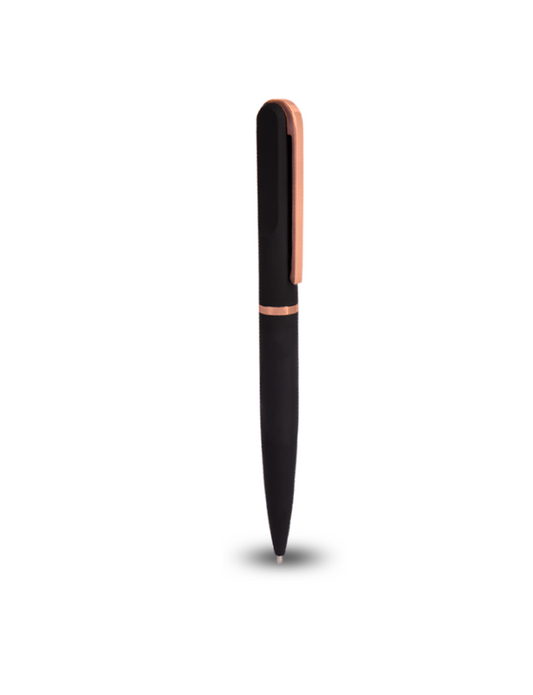 METAL PEN – Premium Stainless Steel Twist Pen with Rubberized Coating and Chrome Accents