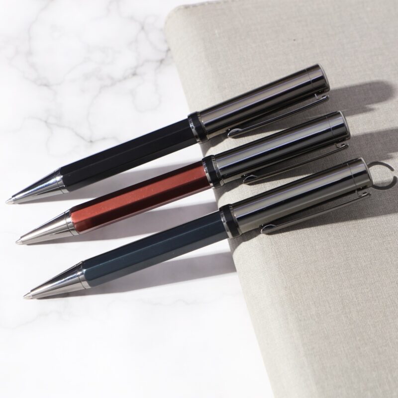 ALLURE PEN – Luxury Octagon-Sided Twist Ballpoint Pen with Gunblack Accents