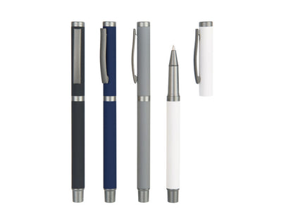 SLIM ROLLER – Stylish Metal Rollerball Pen with Rubberized Finish