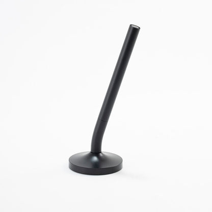 DESK MAGPEN ? Sleek Matte Black Aluminum Roller Pen with 0.7mm Blue Ink & Matching Stainless Steel Base