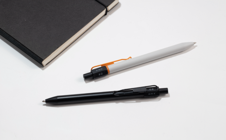 HEXASPINNER PEN ? Push Action Ballpoint Pen with Hexagonal Fidget Spinner, Matte Lacquered Aluminum Barrel