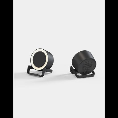 NIGHT LIGHT SPEAKER – Black Bluetooth Speaker with Wireless Charging and LED Display