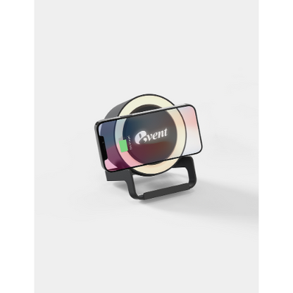 NIGHT LIGHT SPEAKER – Black Bluetooth Speaker with Wireless Charging and LED Display