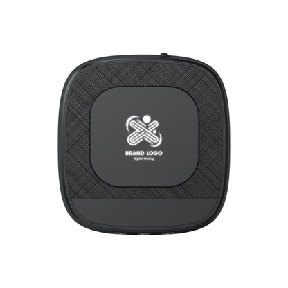 BOOM SOUND – Powerful 5W Speaker with 15W Wireless Charger and Light-Up Logo