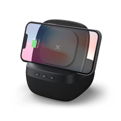 BOOM SOUND – Powerful 5W Speaker with 15W Wireless Charger and Light-Up Logo