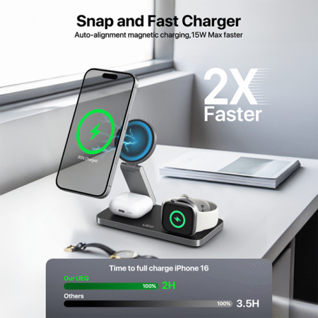FOLDY – Compact 3-in-1 MagSafe Charger