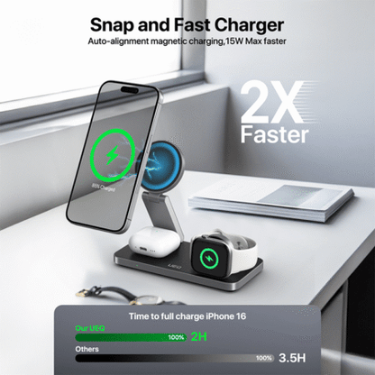 FOLDY – Compact 3-in-1 MagSafe Charger