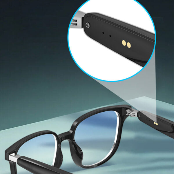 AI-GLASS ? Smart Clear Glasses with AI Chat, Language Translation, Removable Prescription Lenses & Bluetooth Connectivity