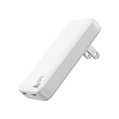 SLIM TRAVI SET – Ultra-Compact Dual USB-C Fast Charger with 45W Power & PPS Support in Travel Pouch