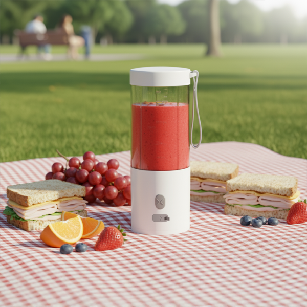 PORTABLE BLENDER ? Powerful 450ML Rechargeable Mixer for Smoothies & On-the-Go Blending with Up to 18 Uses Per Charge
